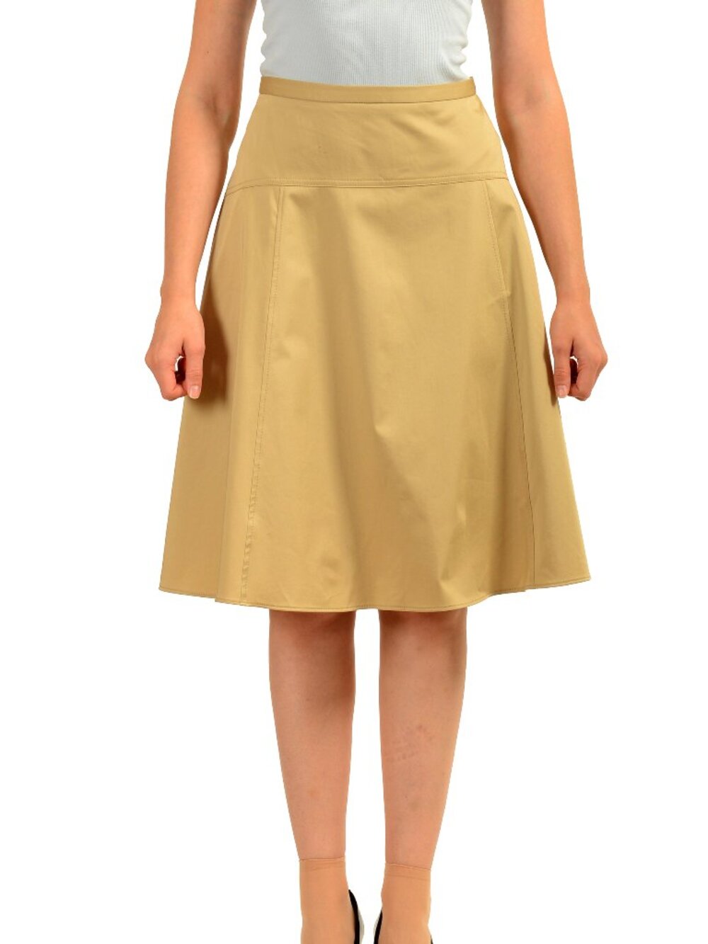 Hugo Boss Women's "Velaurena" Beige A_Line Skirt US 8 IT 44